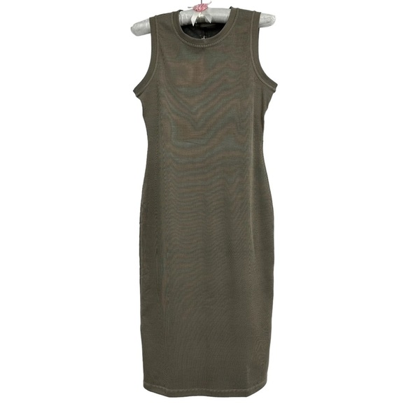 NEW PRANA Becksa Dress Sleeveless Ribbed Bodycon Sheath in Mink Heather Size XS - Picture 2 of 5